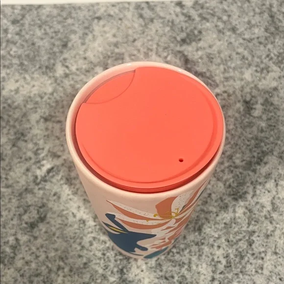 Starbucks Spring Easter Bunny Pink Rainbow Floral Ceramic Tumbler Mug 12 oz - Picture 7 of 12